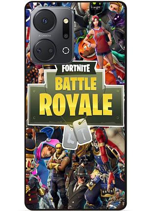 Чехол силиконовый бампер для huawei honor x7a игра fortnite фортнайт