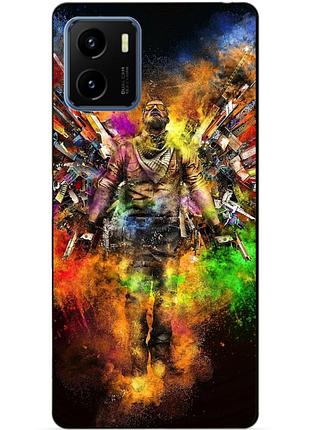 Силіконовий бампер чохол для vivo y15s з малюнком воїн