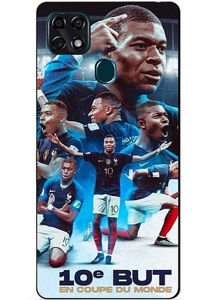 Чехол силиконовый бампер для zte blade 20 smart с рисунком мбаппе франция mbappe