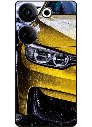 Чехол силиконовый бампер для tecno camon 20 pro с рисунком bmw бмв машина авто