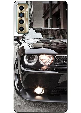 Силиконовый бампер чехол для tecno camon 17p с рисунком dodge