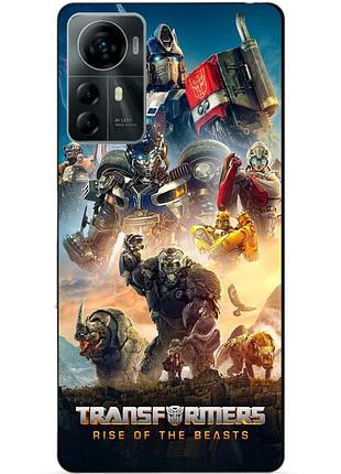 Силиконовый чехол бампер для zte blade a72s с картинкой звероботы трансформеры transformers