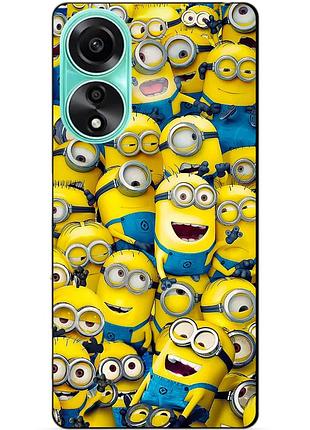 Силіконовий чохол бампер для oppo a78 з малюнком міньйони minion