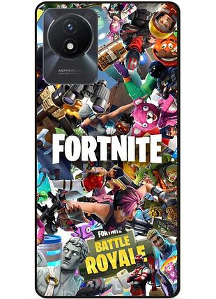 Силіконовий чохол бампер для vivo y02 з картинкою fortnite фортнайт