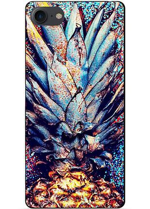 Силіконовий чохол бампер для iphone se 3 2022 з малюнком ананас