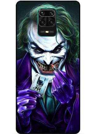 Чехол силиконовый бампер для xiaomi redmi note 9 pro с рисунком joker джокер