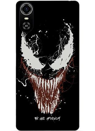 Силиконовый бампер чехол для zte blade a31 plus с рисунком веном