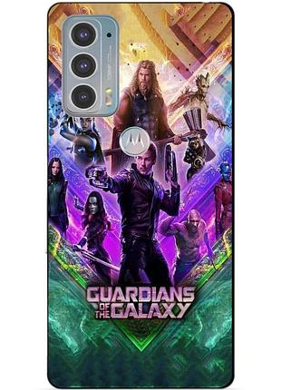 Силиконовый чехол бампер для motorola edge 20 с рисунком стражи галактики guardians of the galaxy
