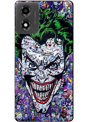 Чехол силиконовый бампер для motorola moto e14 с рисунком джокер joker