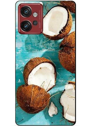 Силіконовий чохол бампер для motorola moto g32 з малюнком кокоси