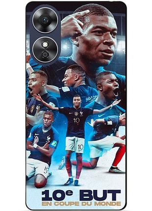 Силіконовий бампер чохол для oppo a17 з малюнком мбаппе франція mbappe