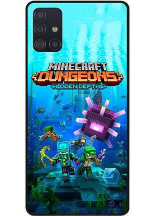 Чехол силиконовый бампер для samsung m31s с рисунком майнкрафт minecraft