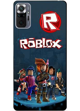 Силіконовий бампер чохол для xiaomi redmi note 10 pro з малюнком roblox