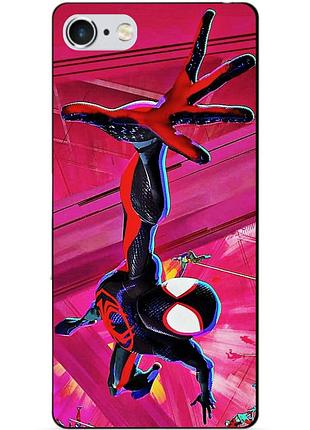 Силиконовый чехол бампер для iphone 6 с рисунком spider man человек паук