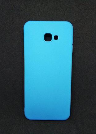 Силиконовый чехол бампер для samsung j4 plus candy case голубой