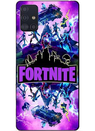Силіконовий чохол бампер для samsung a51 з малюнком fortnite marvel фортнайт марвел