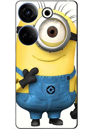 Чехол силиконовый бампер для tecno camon 20 pro с рисунком миньон кевин minion