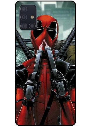Чехол силиконовый бампер для samsung m51 с рисунком дэдпул deadpool