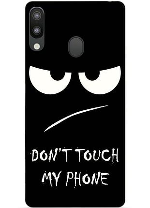 Бампер силиконовый для samsung m20 с рисунком dont touch