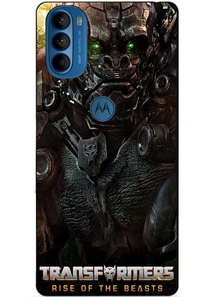 Силиконовый чехол бампер для motorola moto g41 с рисунком оптимус праймал звероботы трансформеры transformers