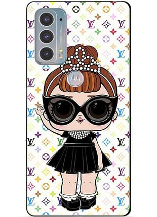 Силиконовый чехол бампер для motorola edge 20 с рисунком куколка лол lol