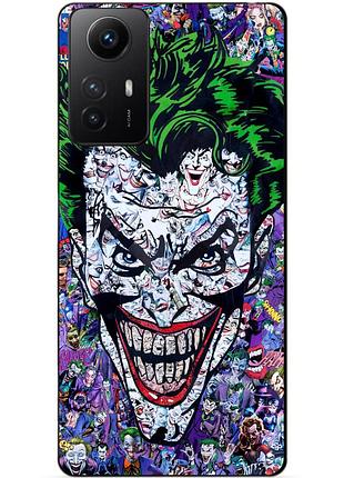 Силиконовый бампер чехол для xiaomi redmi note 12s с рисунком джокер