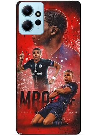 Силиконовый бампер чехол для xiaomi redmi note 12 с рисунком мбаппе psg mbappe