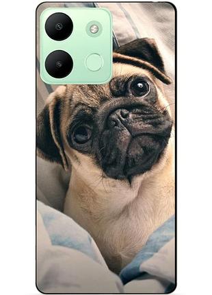 Чехол силиконовый бампер для infinix smart 7 hd с рисунком фото мопс
