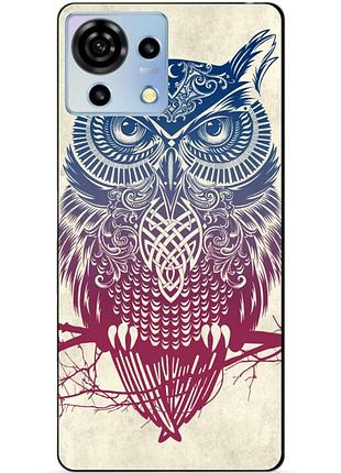 Чехол силиконовый бампер для zte blade v50 vita с рисунком сова