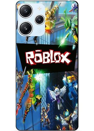 Силиконовый бампер чехол для xiaomi redmi 12 картинка roblox роблокс