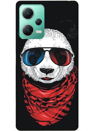 Силиконовый чехол бампер для xiaomi redmi note 12 5g с рисунком панда