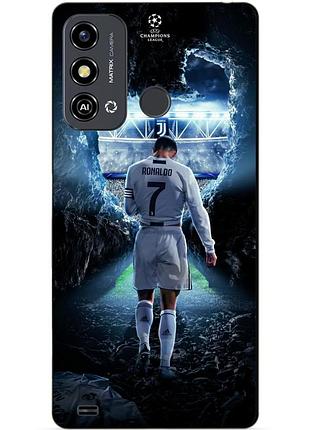 Силиконовый чехол бампер для zte blade a53 с рисунком ronaldo роналдо