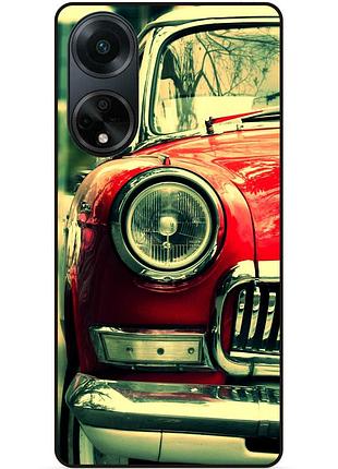Силиконовый бампер чехол для oppo a98 с рисунком ретро авто chevrolet машина