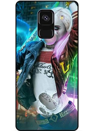 Чехол силиконовый бампер для samsung a8 plus с рисунком harley quinn харли квинн joker