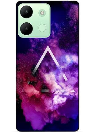 Чехол силиконовый бампер для infinix smart 7 hd с рисунком космос галактика