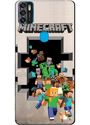 Силіконовий чохол бампер для zte blade a7s з картинкою minecraft майнкрафт