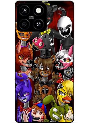 Чехол силиконовый бампер для zte blade a55 с рисунком freddy аниматроники фредди