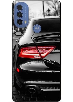 Силиконовый чехол бампер для motorola moto e40 с рисунком audi ауди машина авто