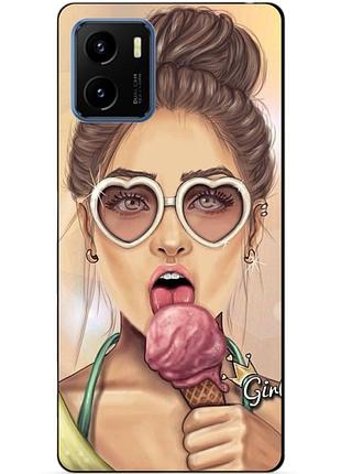 Силіконовий бампер чохол для vivo y15s з малюнком морозиво