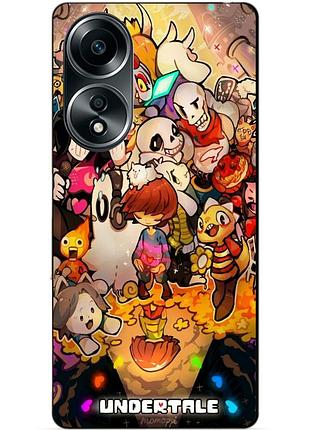 Силіконовий бампер чохол для oppo a58 з малюнком undertale андертейл