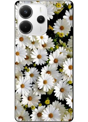 Силіконовий чохол бампер для xiaomi redmi note 14 з малюнком ромашки квіти