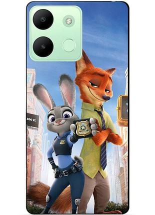 Чехол силиконовый бампер для infinix smart 7 hd с рисунком джуди зверополис zootopia