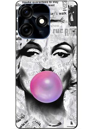 Силіконовий чохол бампер для tecno spark 10c з малюнком мерілін монро marilyn monroe