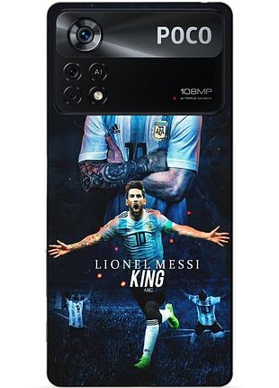 Силіконовий бампер чохол для xiaomi poco x4 pro 5g з малюнком messi 69