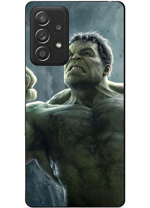 Силиконовый чехол бампер для samsung a72 с рисунком халк marvel hulk
