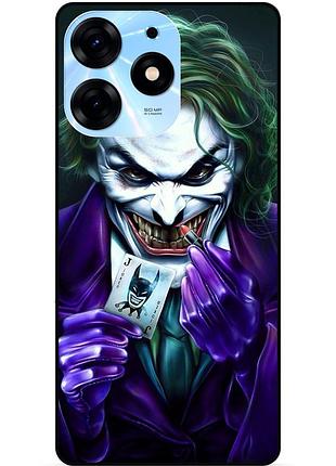 Силиконовый бампер чехол для tecno spark 10 pro с рисунком joker джокер
