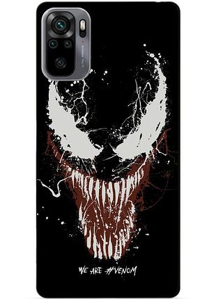Силиконовый бампер чехол для xiaomi redmi note 10s / note 10 с рисунком веном