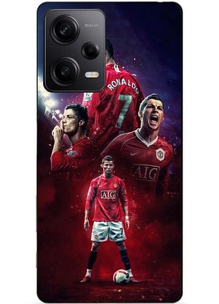 Силиконовый чехол бампер для xiaomi redmi note 12 pro 5g с рисунком ronaldo mu роналдо