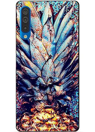 Силіконовий бампер чохол для samsung a50 2019 galaxy a505f з малюнком ананас