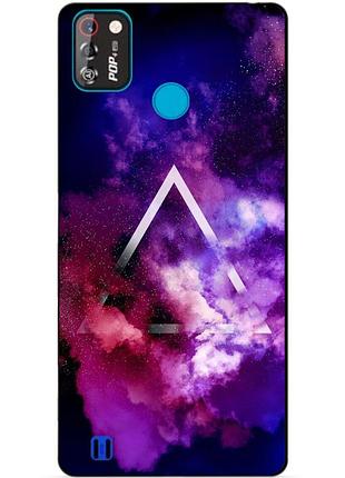 Силіконовий бампер чохол для tecno pop 4 pro з малюнком космос